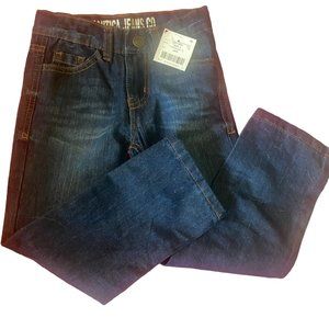 Nautica boy's dark blue adjustable waist jeans sz 6 NWT